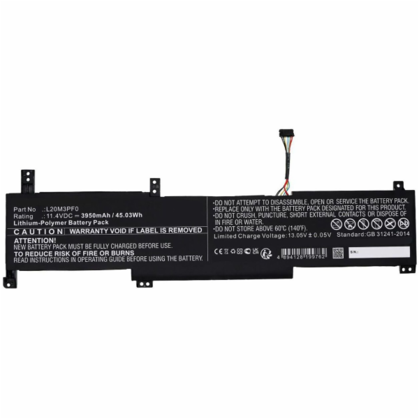 Lenovo Baterie do notebooku CoreParts 45,03 Wh 11,4 V 395...