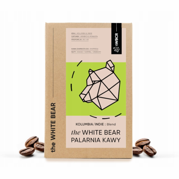 The&nbsp;White&nbsp;Bear&nbsp;Kávová&nbsp;zrna&nbsp;Kolumbie/Indie&nbsp;1kg