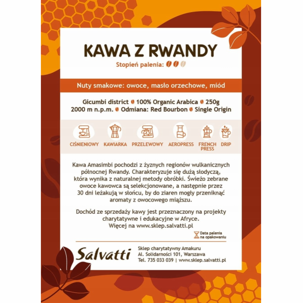 Salvatti Kávová zrna Amasimbi 250g