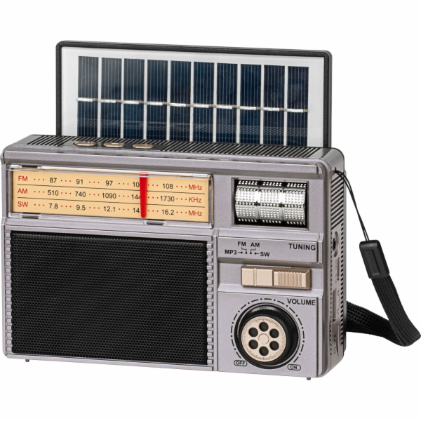 Kruger&Matz Přenosné analogové solární rádio model KM0831