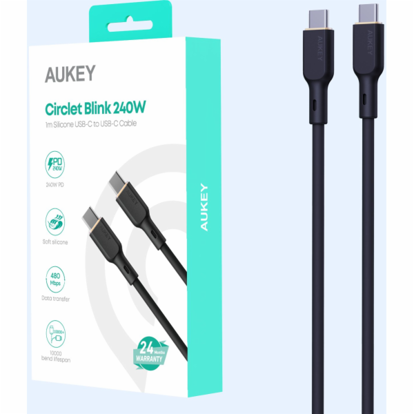 Aukey Kabel USB-C - USB-C 1,8 m černý (Aukey)
