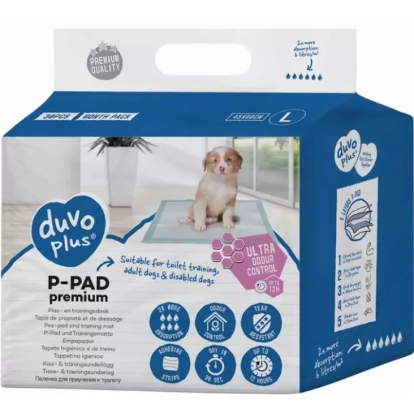 Duvo+ PODLOŽKA PRO PSY PREMIUM 30 ks 45x60 cm KONTROLA ZÁ...