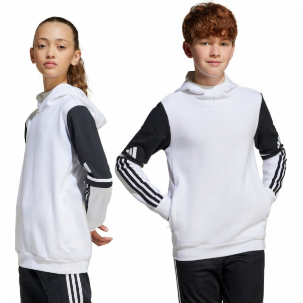 Adidas Dětská mikina s kapucí Squadra 25, bílá, JD4807, 1...