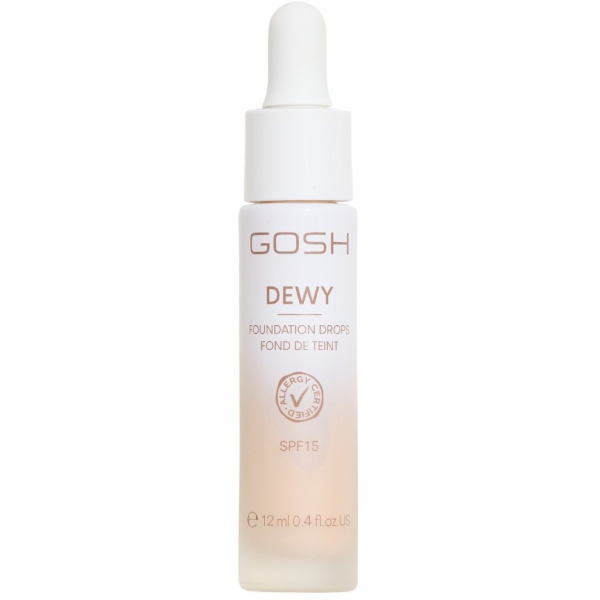 Gosh Dewy Foundation Drops 002 Porcelánový make-up 12ml