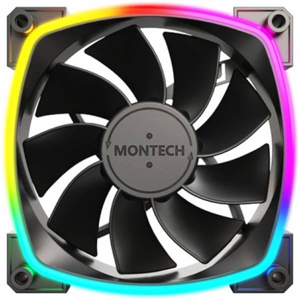 Montech RX120 ARGB PWM Reverse Black 120mm ventilátorová ...