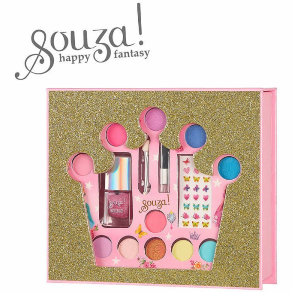 Souza Dětská kosmetická krabička 15dílná sada Crown