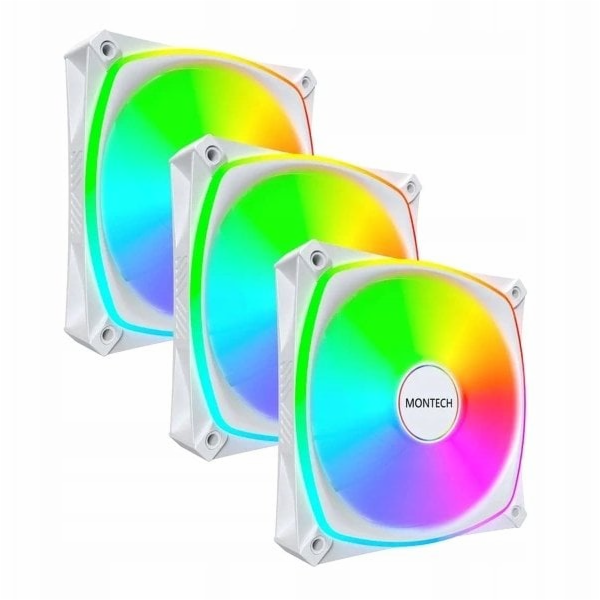 Montech AX120 Pro PWM bílá sada 120mm ventilátorů (3 ks)