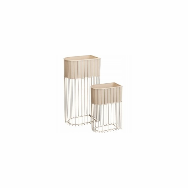 Home Styling Collection Sada 2 kovových stojanů na květin...