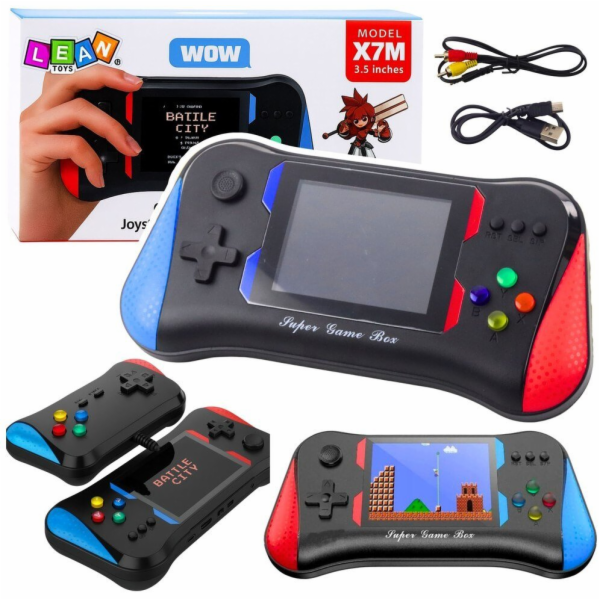 LeanToys Přenosná elektronická konzole X7M s 500 hrami, r...
