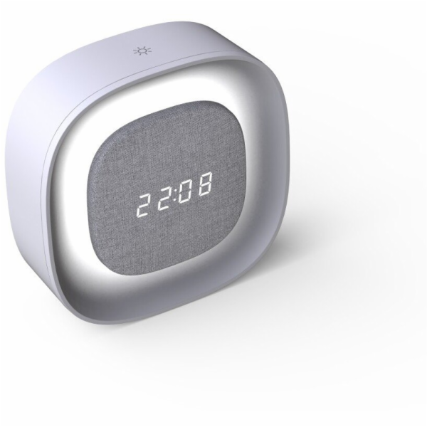 Techly IC-CLOCK-56WH digitální budík šedý, bílý