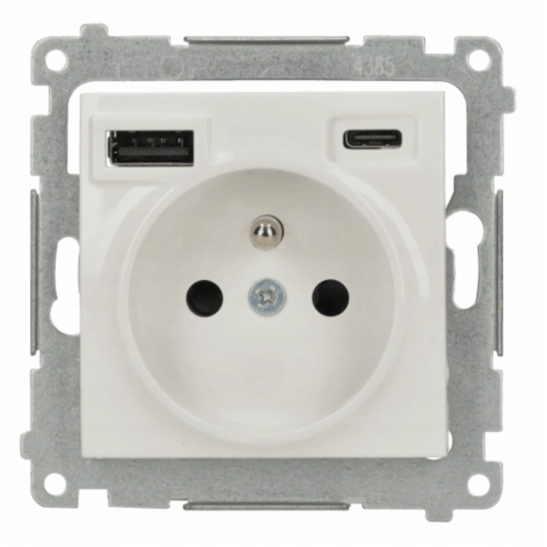 Kontakt-Simon Zásuvka Simon s integrovanou nabíječkou USB...