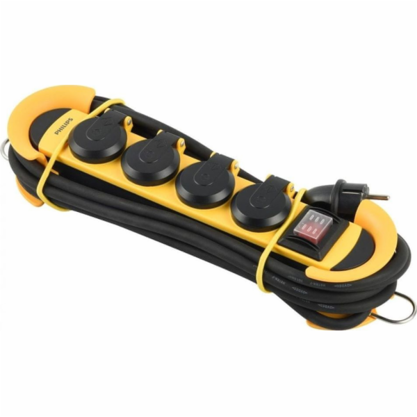 Philips Prodlužovací kabel do dílny, 4 zásuvky, 3 m, 3680 W