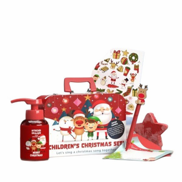 HiSkin Dětská vánoční sada hudební mýdlo 200ml + vánoční ...