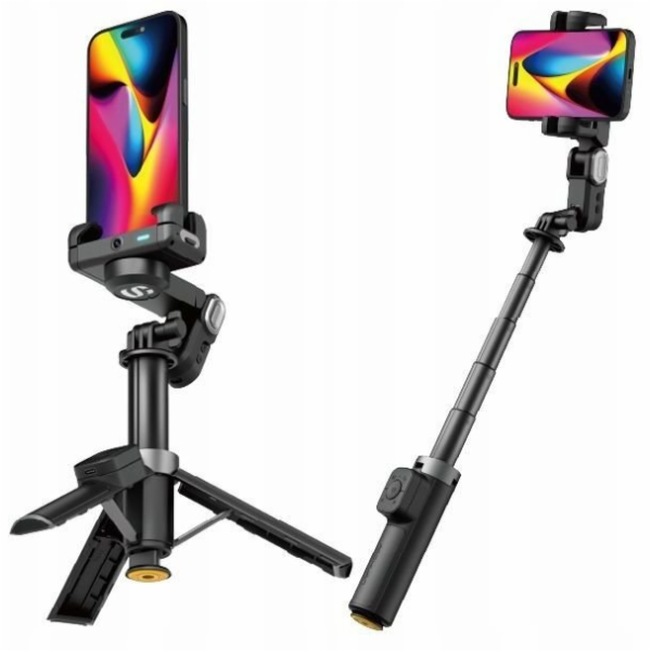 Hohem AI Gimbal Stativ Selfie tyč LED lampa Dálkové ovlád...