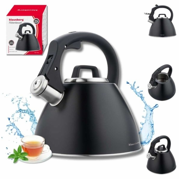 Klausberg Ocelová konvice s pískačkou 2,5 l KB-7952