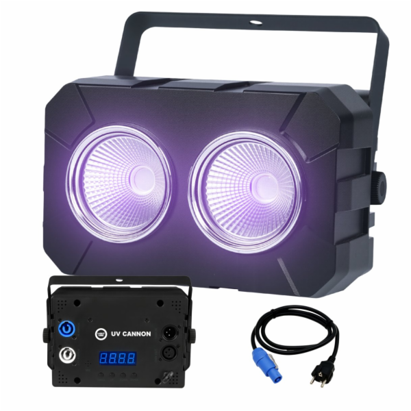 LIGHT4ME UV CANNON jevištní roleta 2x50W UV COB LED