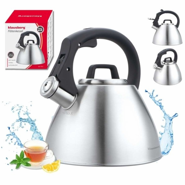 Klausberg Ocelová konvice s pískačkou 2,5 l KB-7951