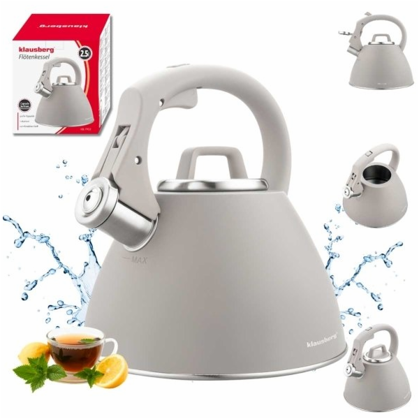 Klausberg&nbsp;Ocelová&nbsp;konvice&nbsp;s&nbsp;pískačkou&nbsp;2,5&nbsp;l&nbsp;KB-7953