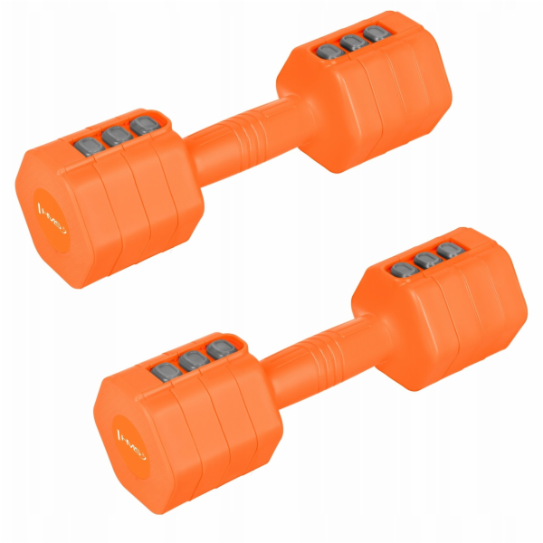 HMS HL03 Nastavitelné činky oranžové 2 x 2,5 kg