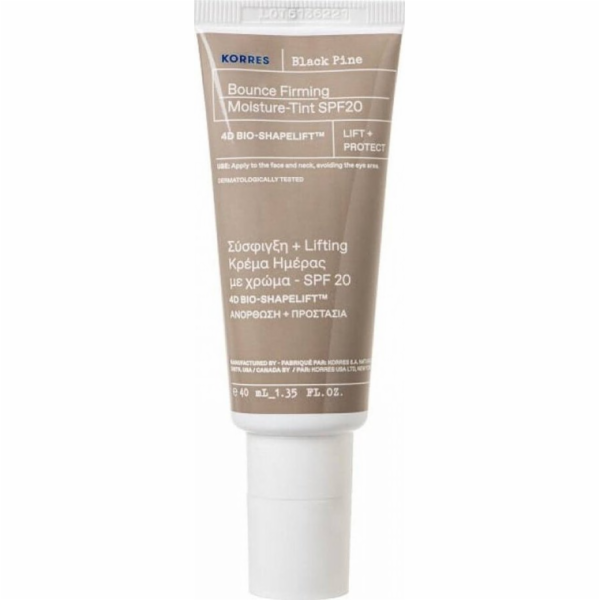 Korres Tónovací krém na obličej s black pine SPF20 40ml