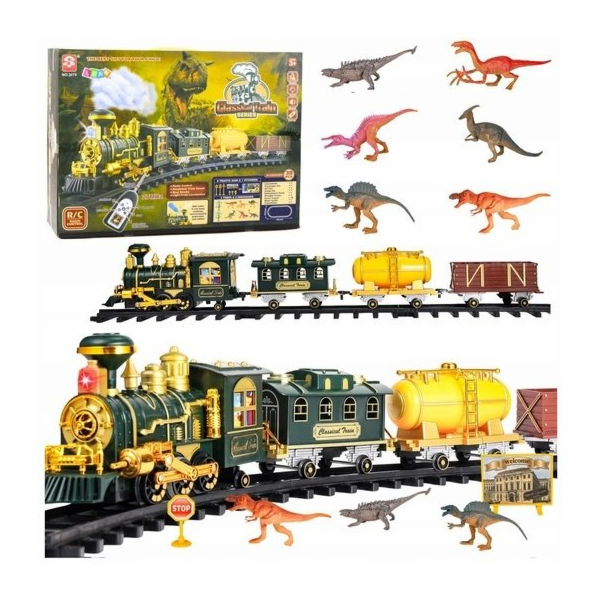 LeanToys Klasický vláček RC vláček Dinosauři Světla Zvuky...