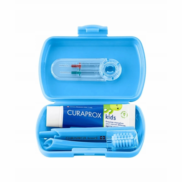 Curaprox cestovní sada pro děti modrá