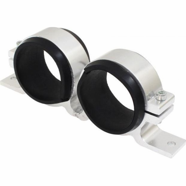 TurboWorks Držák palivového čerpadla 2x60mm stříbrný