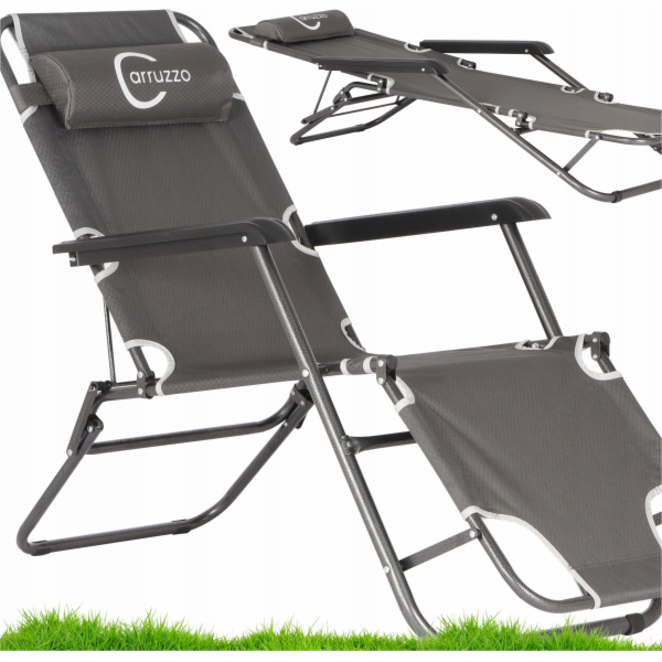 Carruzzo L66Y - Zahradní lehátko, šedé