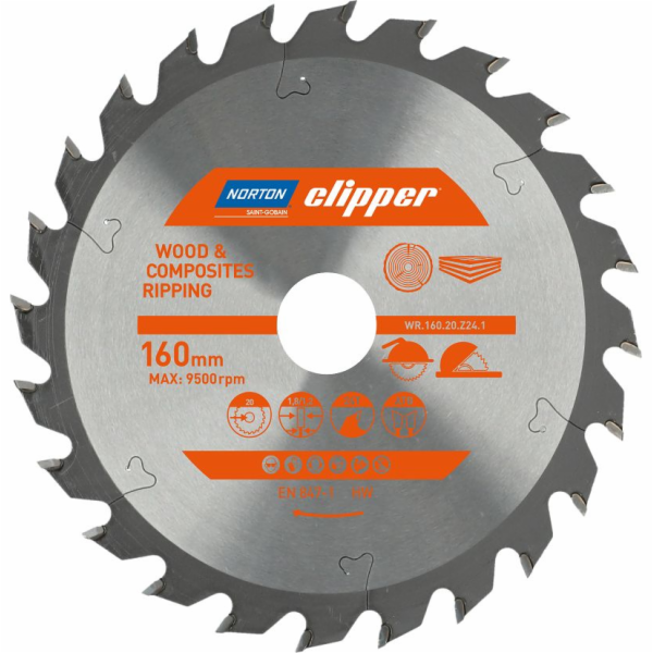 Norton Clipper KRUHOVÁ PILA NORTON 160 mm x 20 mm x 24 oz...