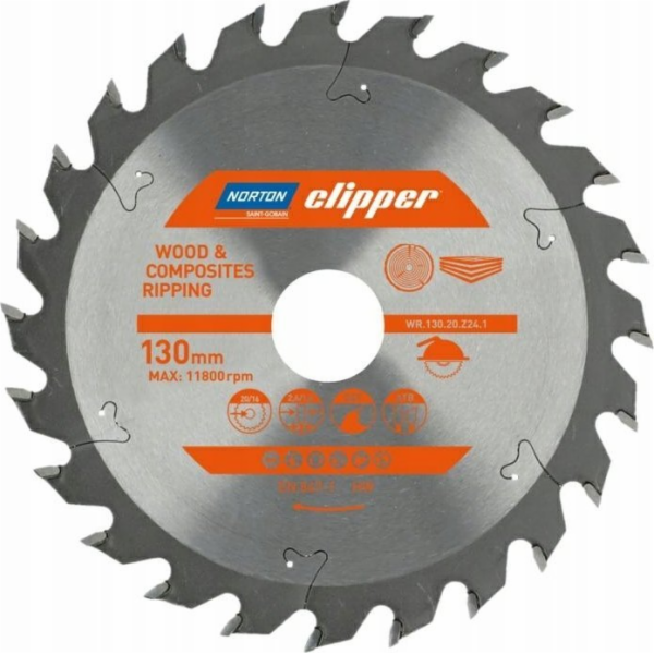 Norton KRUHOVÁ PILA NORTON 130 mm x 20 mm x 24 oz DŘEVO A...