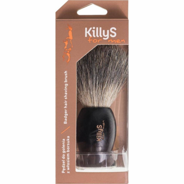 KILLYS Štětka na holení pro muže z jezevčích chlupů