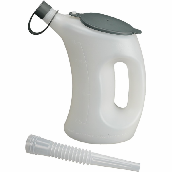 Pressol Odměrná nádoba s víkem-FLA-PE, průhledná, 1 litr