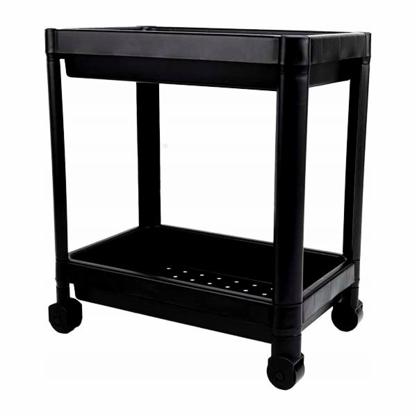 Katex Dvouúrovňová police Decobella na kolečkách, ŠEDÁ, d...