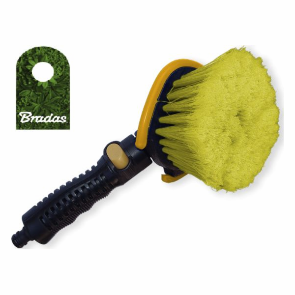 Bradas kulatý kartáč na mytí aut s přípojkou vody a spína...