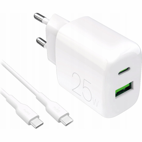Puro PROLITE 25W USB-A / USB-C nabíječka do zásuvky + kab...