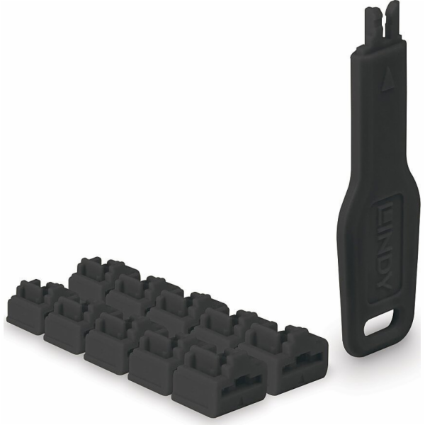 Lindy 47891 Blokátor portů Blokátor portů + klíč RJ-45 če...