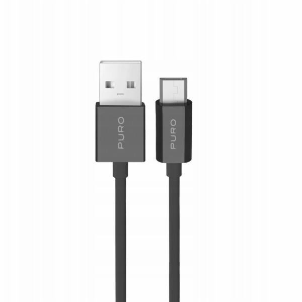 Puro Kabel USB-A - microUSB 2 m černý (8018417499074)