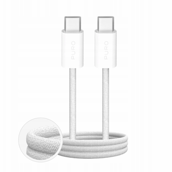 Puro Kabel USB-C - USB-C 3 m bílý (8018417498824)