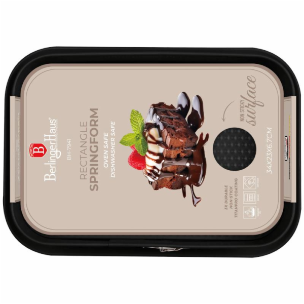 Forma na dort hranatá s titanovým povrchem 39x27 cm Leona...