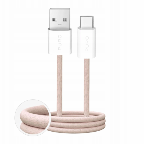Puro Kabel USB-A - USB-C 1,5 m béžový (8018417498770)