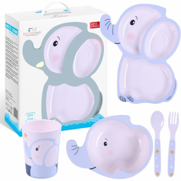 Bocioland BL561 - SADA 5 KUSY NÁDOBÍ, SLON