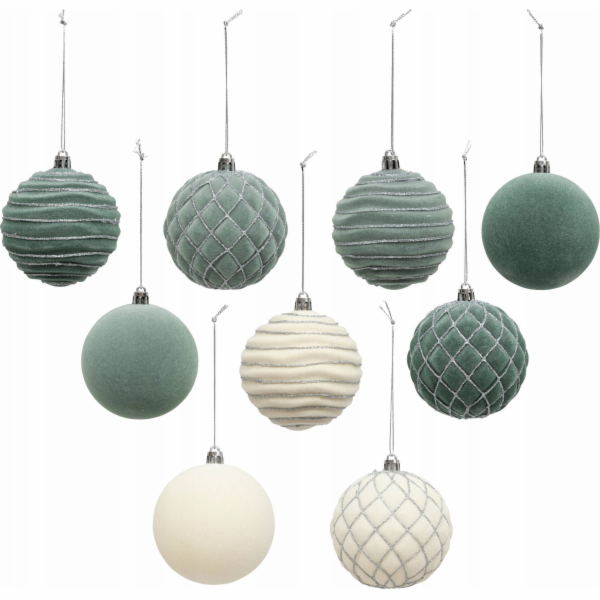 Atmosphera Sada třpytivých ozdob , 8 cm