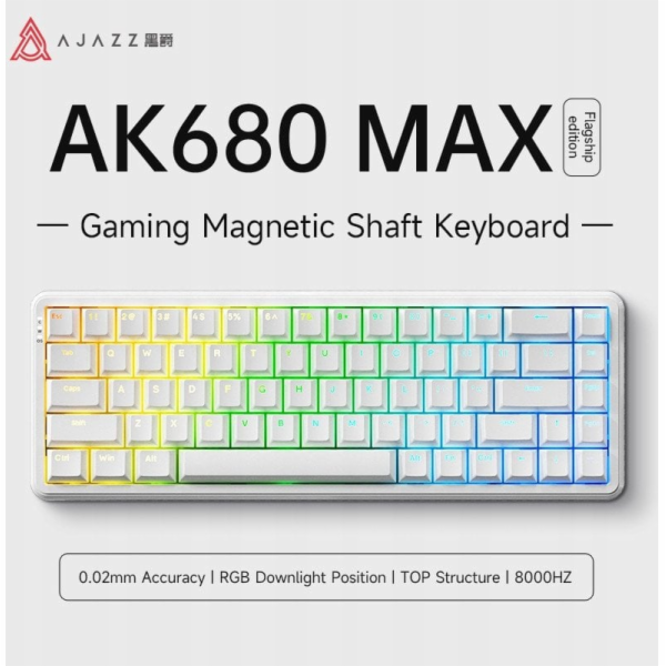 Ajazz Mechanická herní klávesnice AK680 MAX s magnetickým...