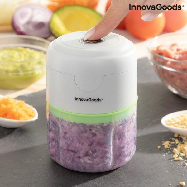 InnovaGoods Přenosný a bezdrátový mini sekáček-kráječ Ech...