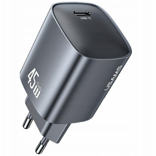 Usams Rychlonabíječka T66 USB-C 45W GaN, matná