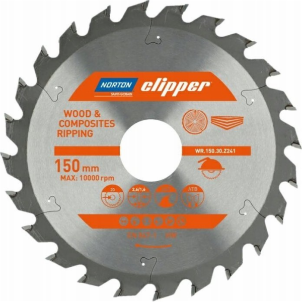 Norton KRUHOVÁ PILA NORTON 150 mm x 30 mm x 24 oz DŘEVO A...