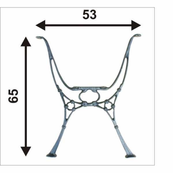 NoName Nízká noha pro zahradní stůl C