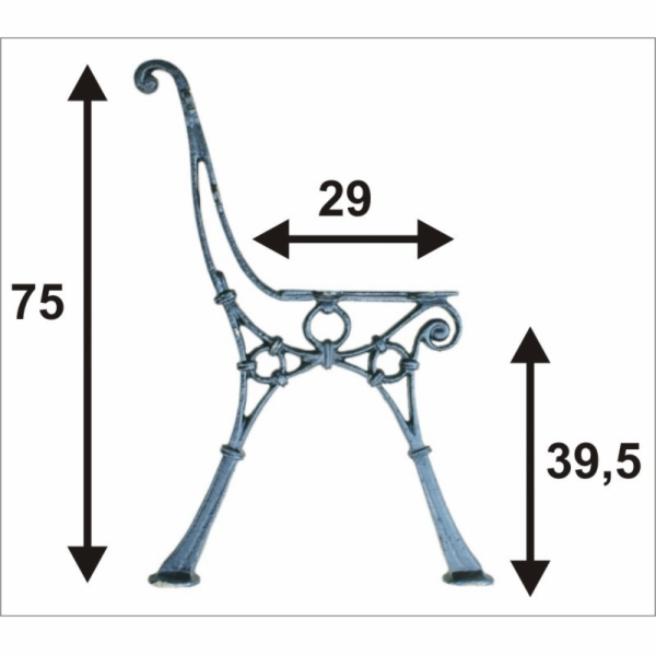 NoName Lehká lavicová noha č. 1 C 4 desky
