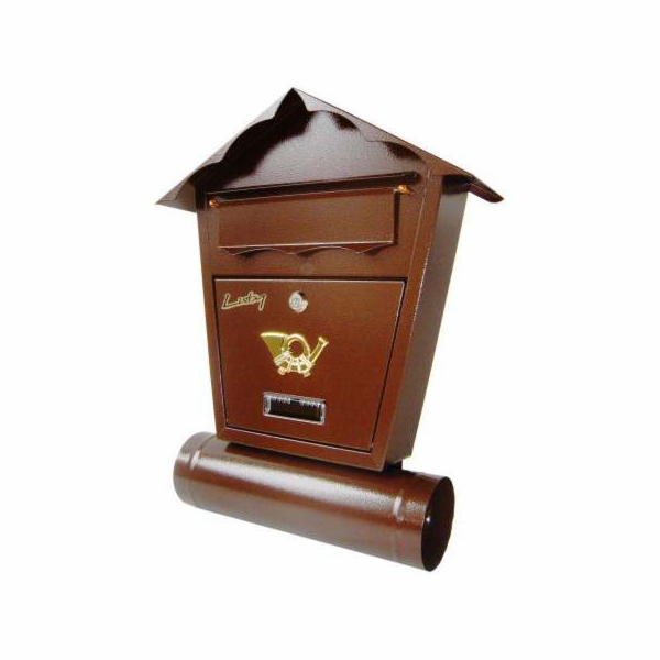 NoName Hnědá poštovní schránka s trubicí SD2T