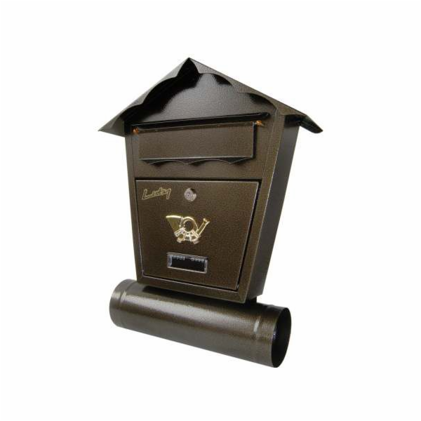 NoName Starožitná zlatá poštovní schránka s trubicí SD2T